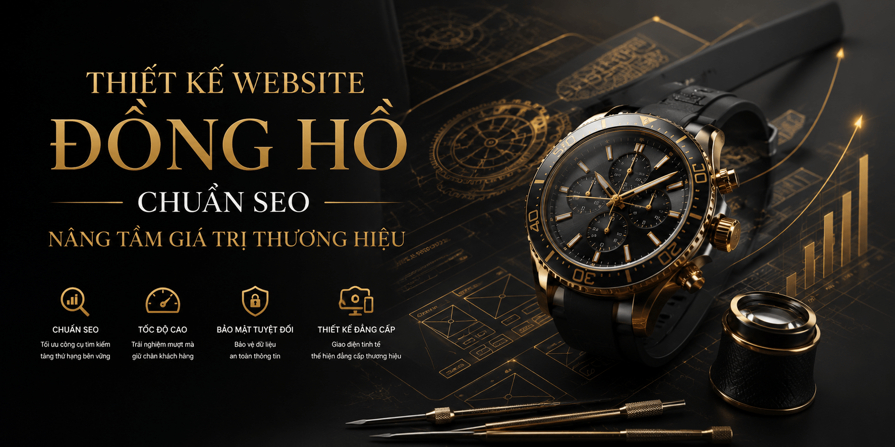 Dịch vụ thiết kế website đồng hồ chuyên nghiệp chuẩn SEO