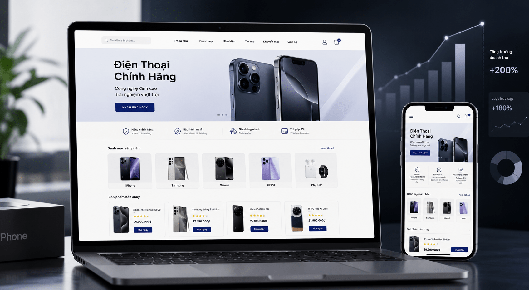 Dịch vụ thiết kế website điện thoại chuyên nghiệp chuẩn SEO