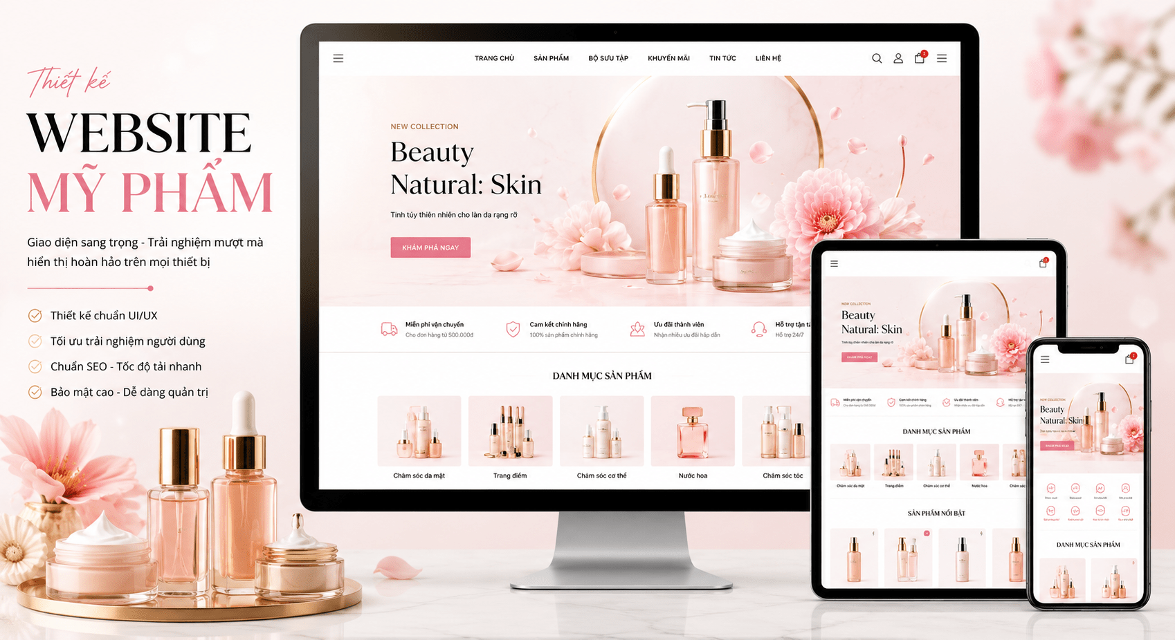 Thiết Kế Website Mỹ Phẩm Chuyên Nghiệp: Giải Pháp Kinh Doanh Bùng Nổ Doanh Số Online