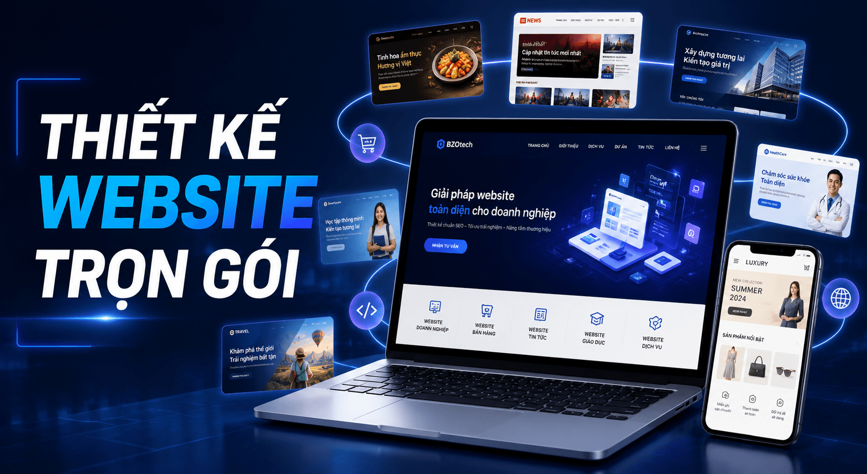 Thiết Kế Website Trọn Gói Giá Rẻ, Chuẩn SEO Từ A-Z