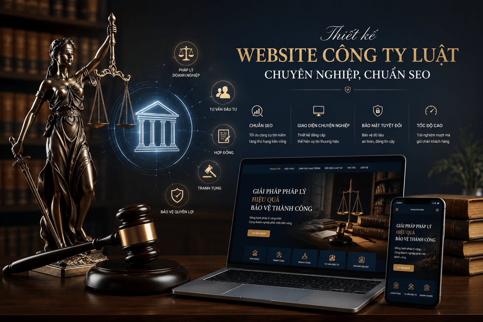 Thiết Kế Website Công Ty Luật Chuyên Nghiệp, Chuẩn SEO