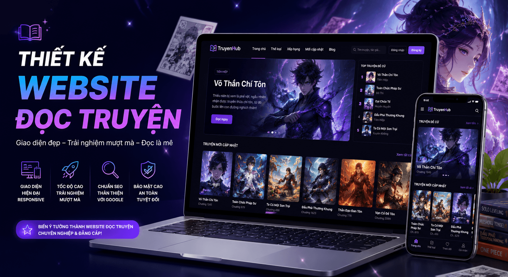 Thiết Kế Website Đọc Truyện Chuyên Nghiệp