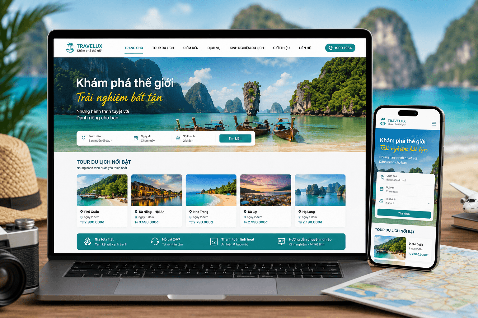 Dịch vụ Dịch vụ thiết kế website du lịch chuyên sâu