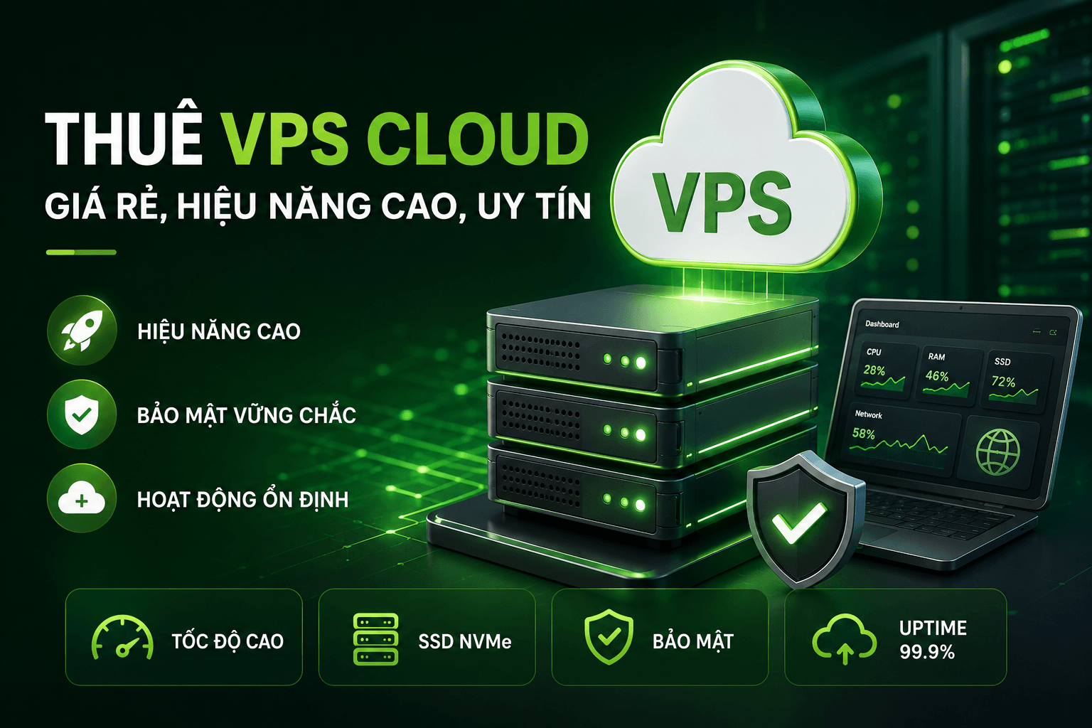 Thuê VPS Cloud Giá Rẻ, Hiệu Năng Cao, Uy Tín
