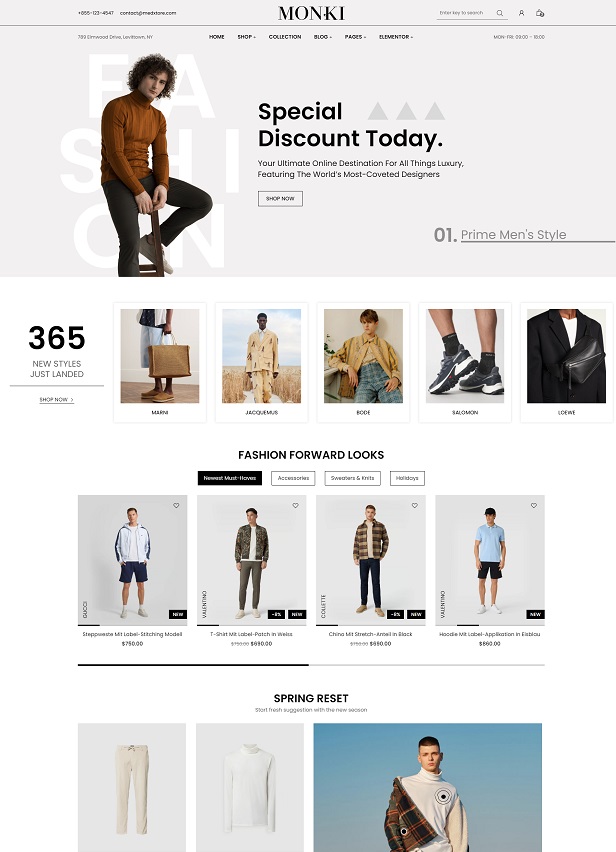 Giao Diện Website Thời Trang Nam Cao Cấp
