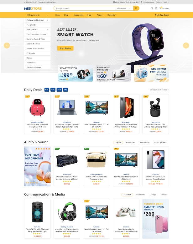 Giao Diện Website Cho Shop Công Nghệ & Điện Máy Hiện Đại