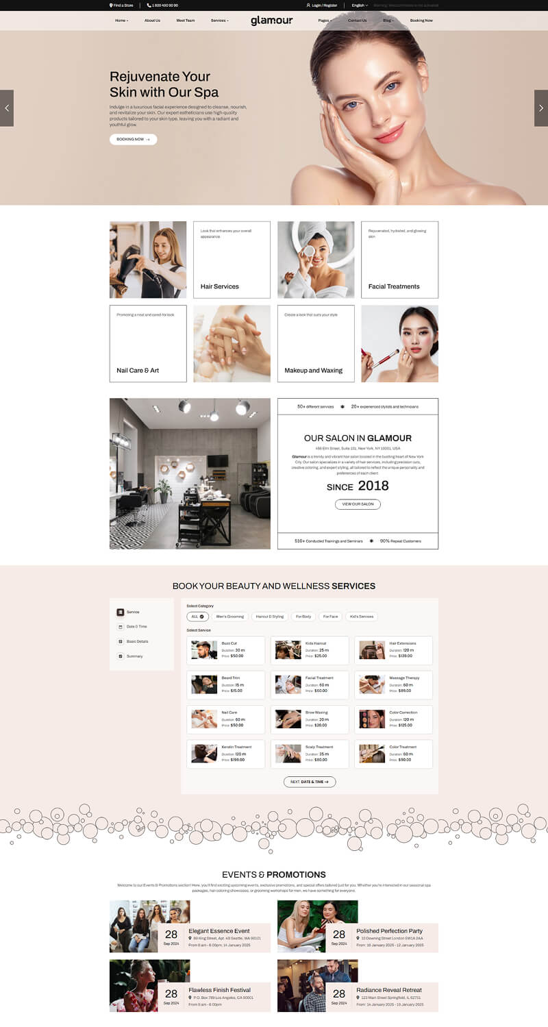 Giao Diện Website Viện Thẩm Mỹ Công Nghệ Cao & Thẩm Mỹ Viện Quốc Tế
