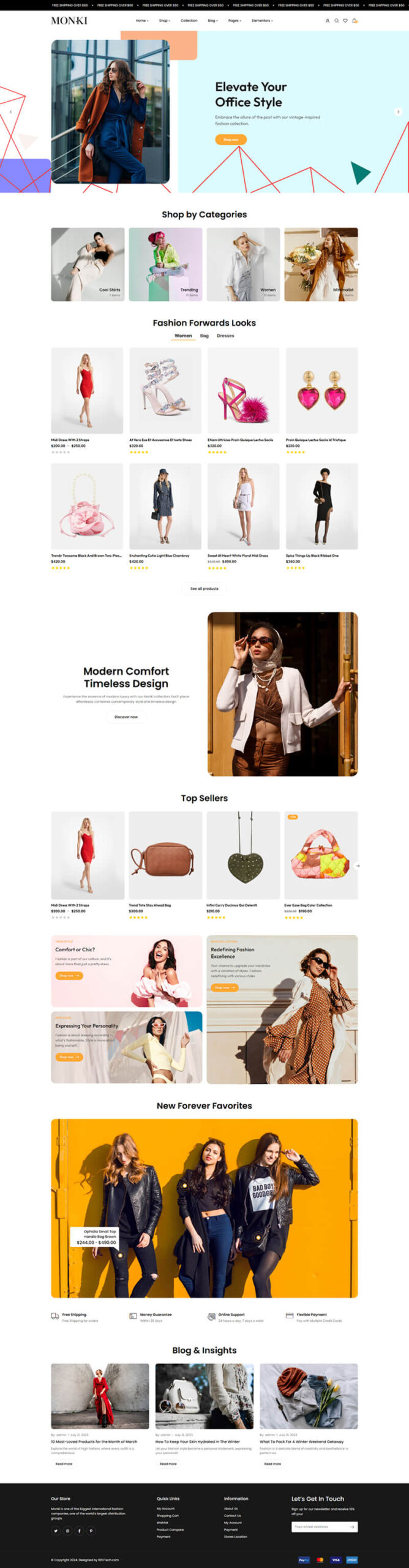 Giao Diện Website Cửa Hàng Thời Trang & Phụ Kiện Tối Giản Hiện Đại