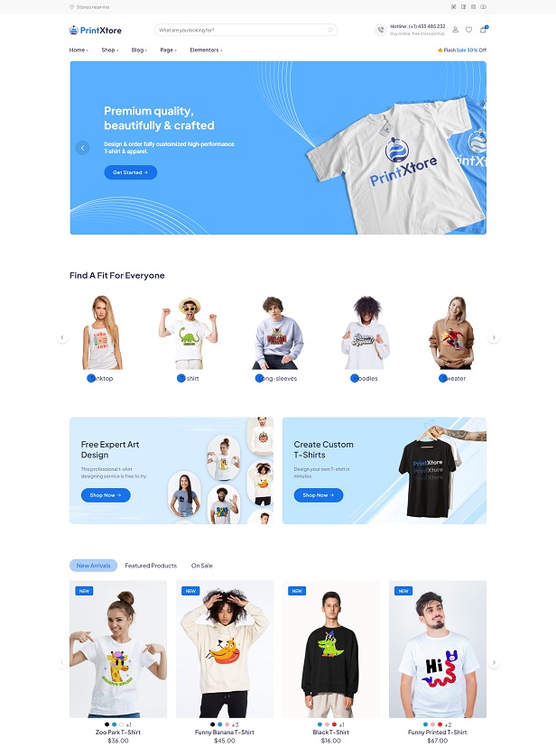 Giao Diện Web In Áo Thun & May Mặc Thời Trang – Đẹp Mắt, Chốt Đơn Nhanh, Chuẩn SEO