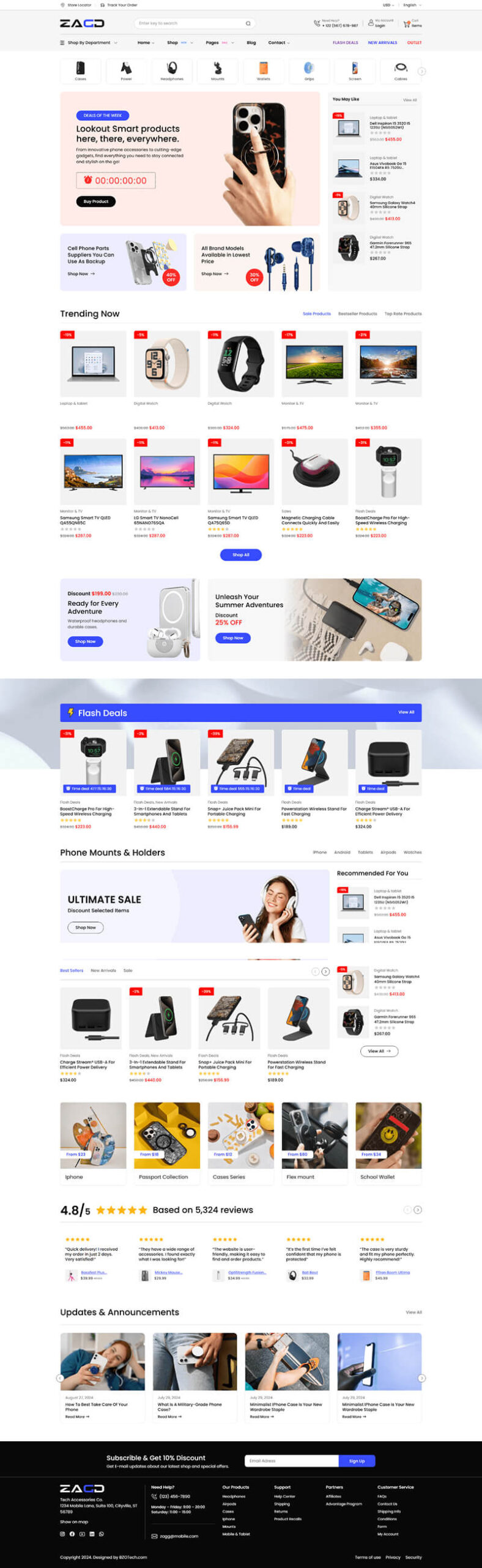 Giao Diện Website Cửa Hàng Công Nghệ Và Thiết Bị Số Thông Minh
