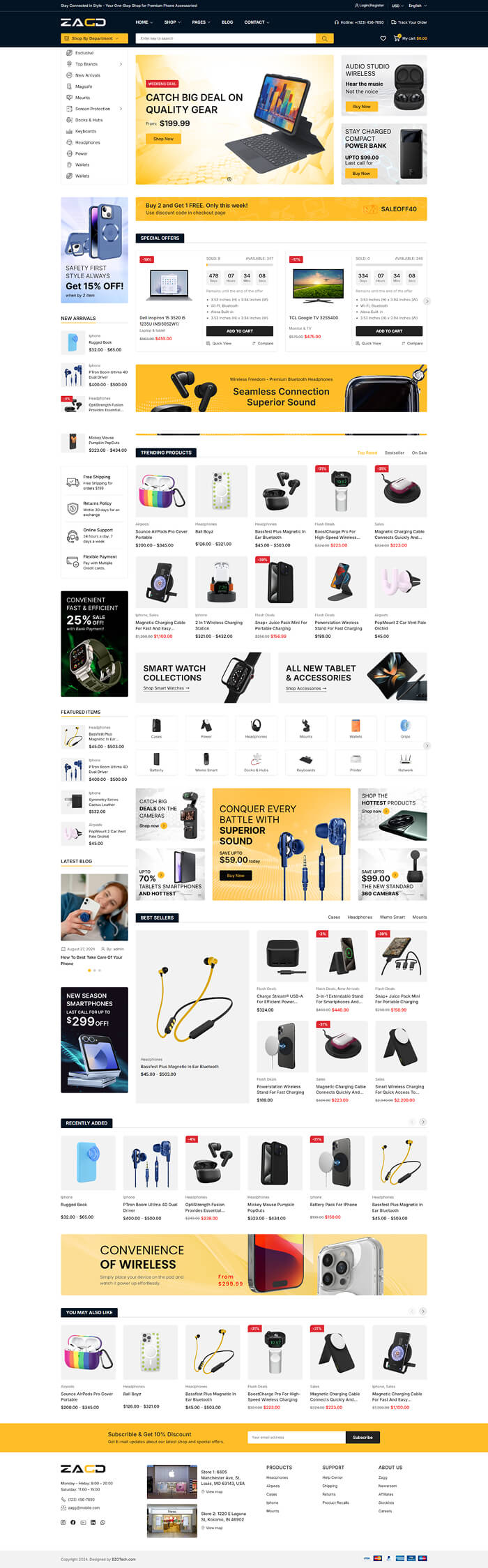 Giao Diện Website Siêu Thị Điện Máy Và Linh Kiện Số