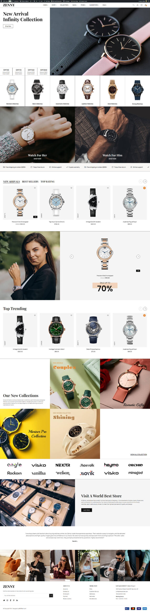 Giao Diện Website Cửa Hàng Đồng Hồ